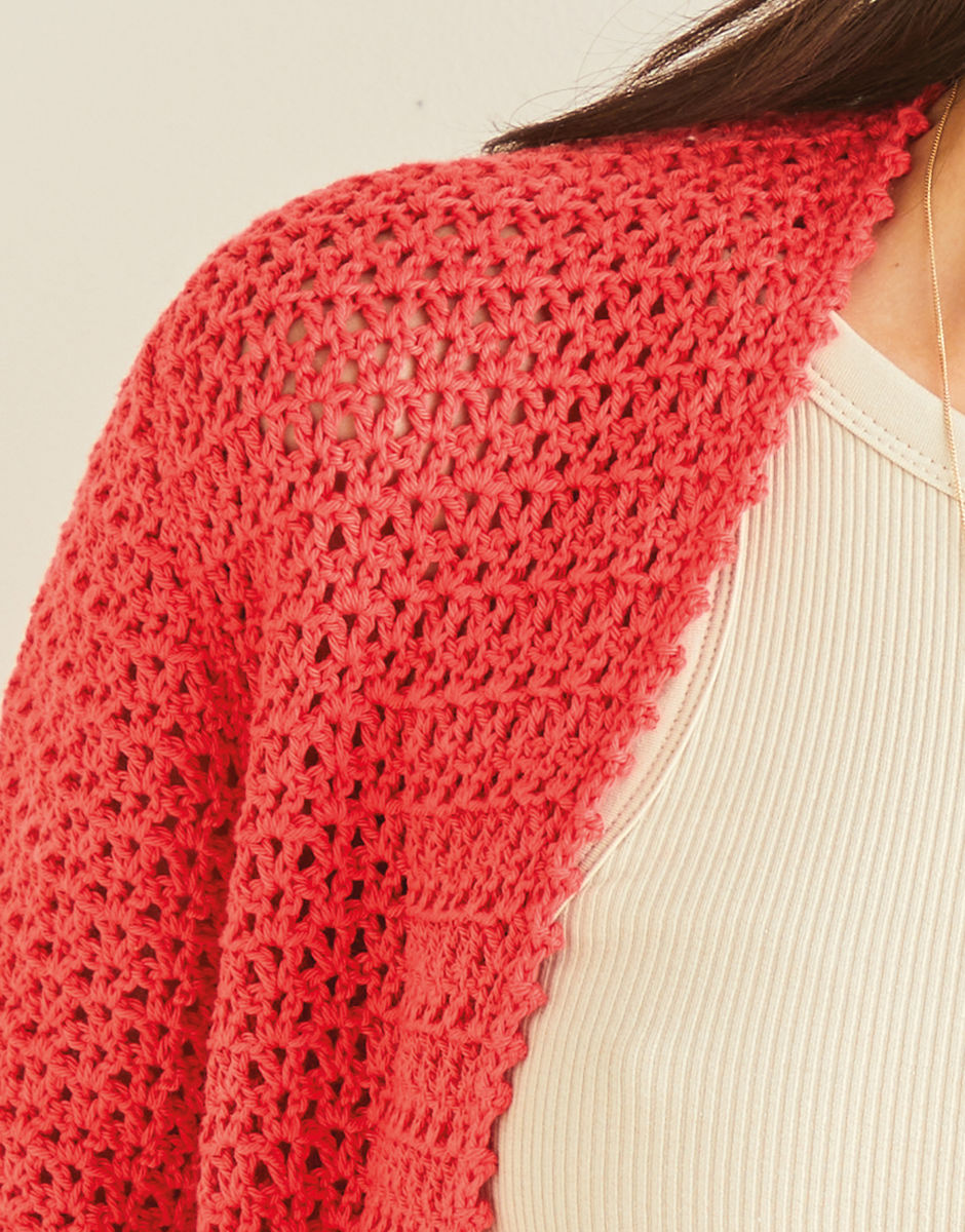 Longline Picot Crochet Cardigan - Sirdar 10249