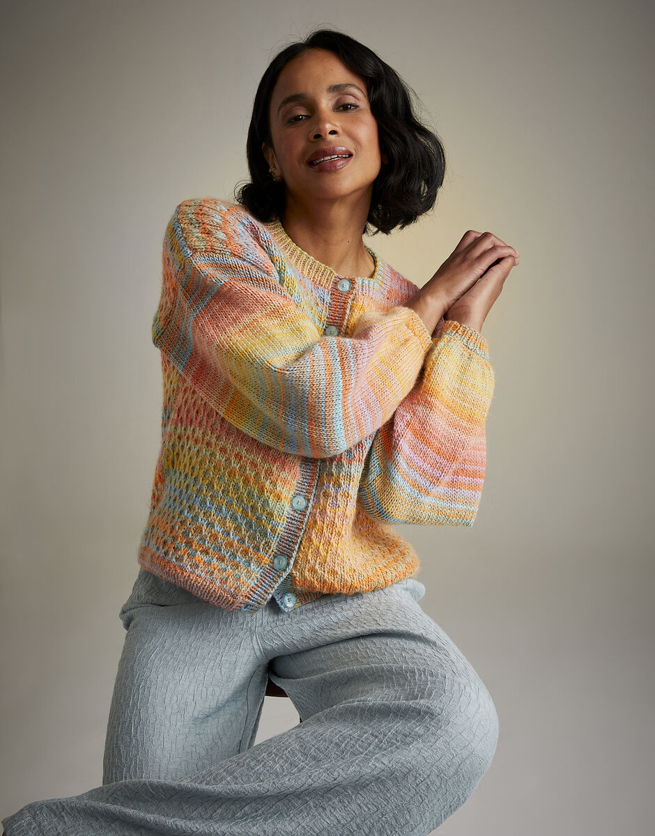 Twilight Trellis Cardigan in Jewelspun - Sirdar 10716