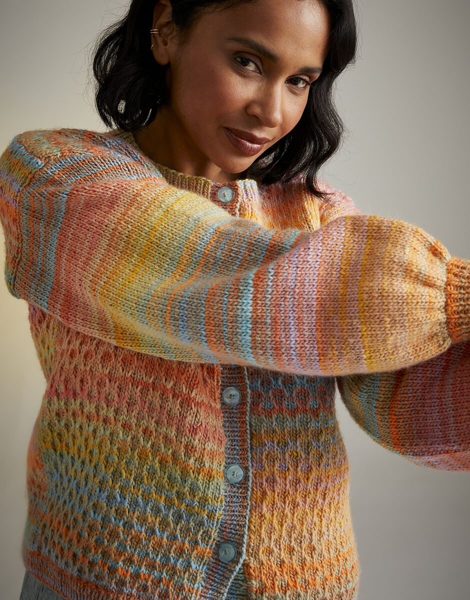 Twilight Trellis Cardigan in Jewelspun - Sirdar 10716