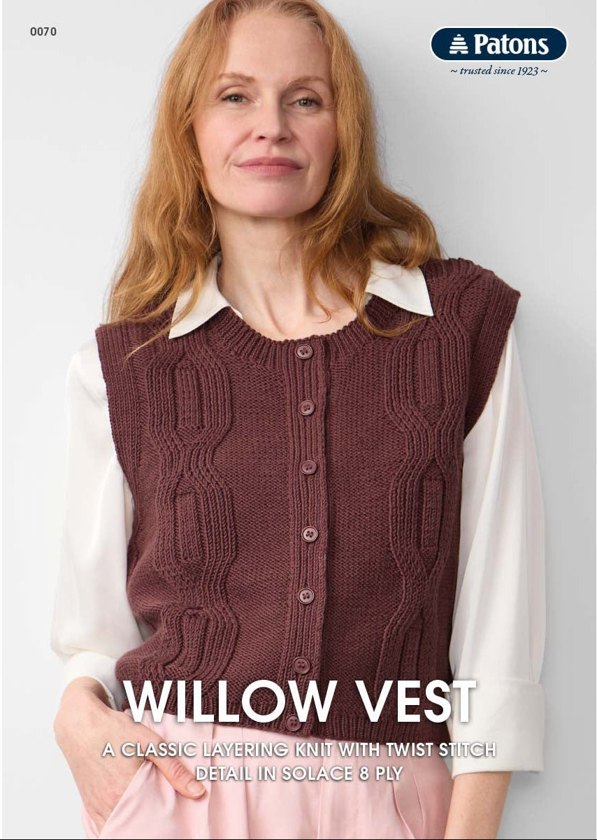 Patons Willow Vest Pattern