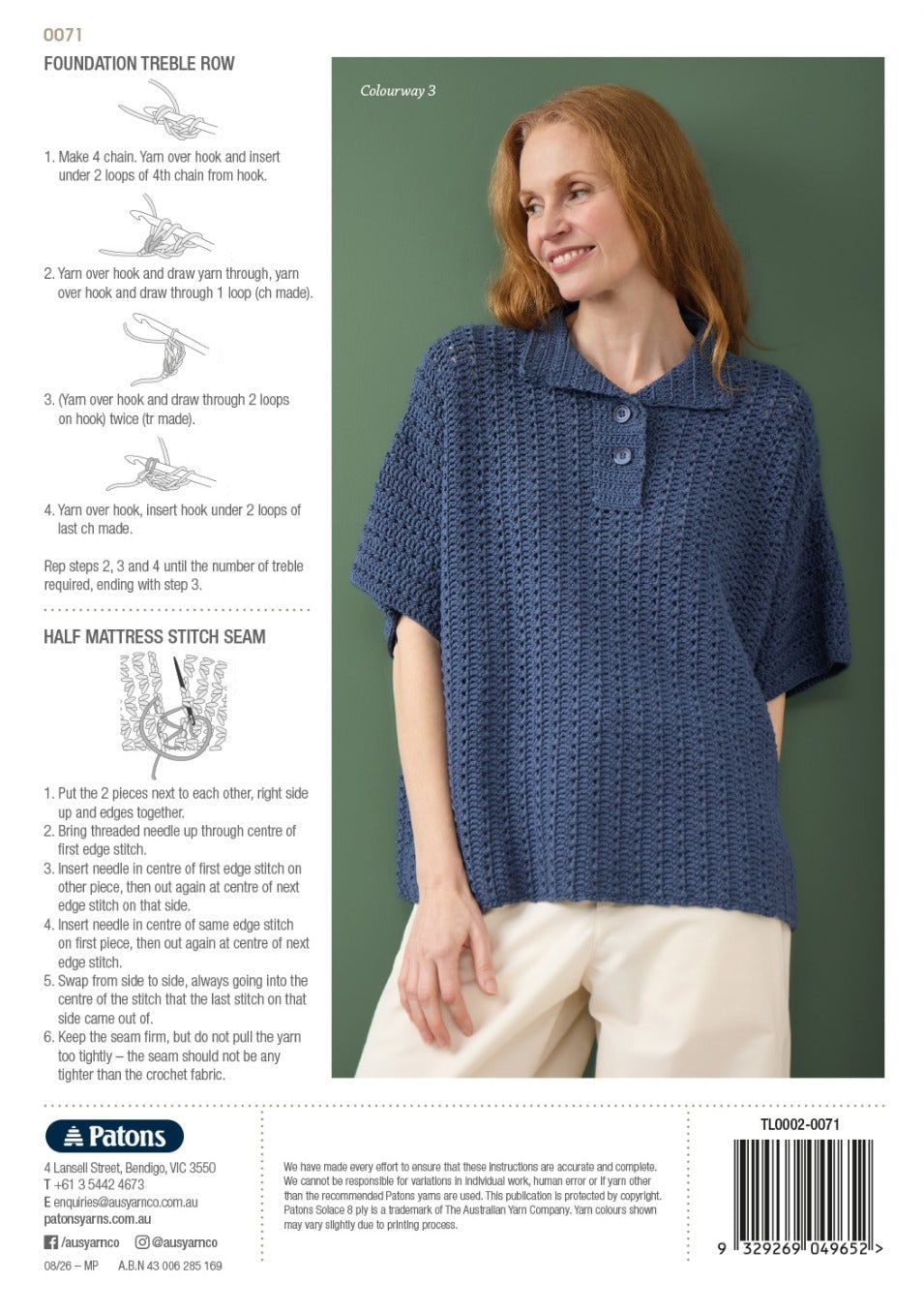 Patons Linnea Top Crochet Pattern