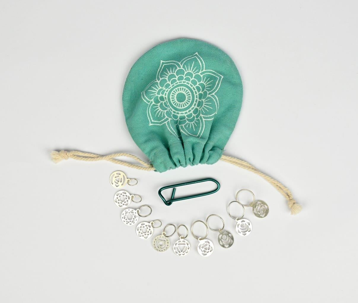The Mindful Sterling Silver Plated Chakra Stitch Markers - KnitPro