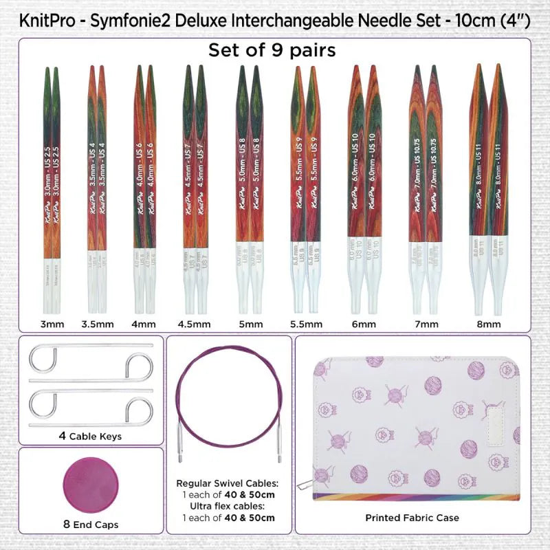 Symfonie 2 Special Interchangeable Needle Sets - 10cm (5”)- KnitPro