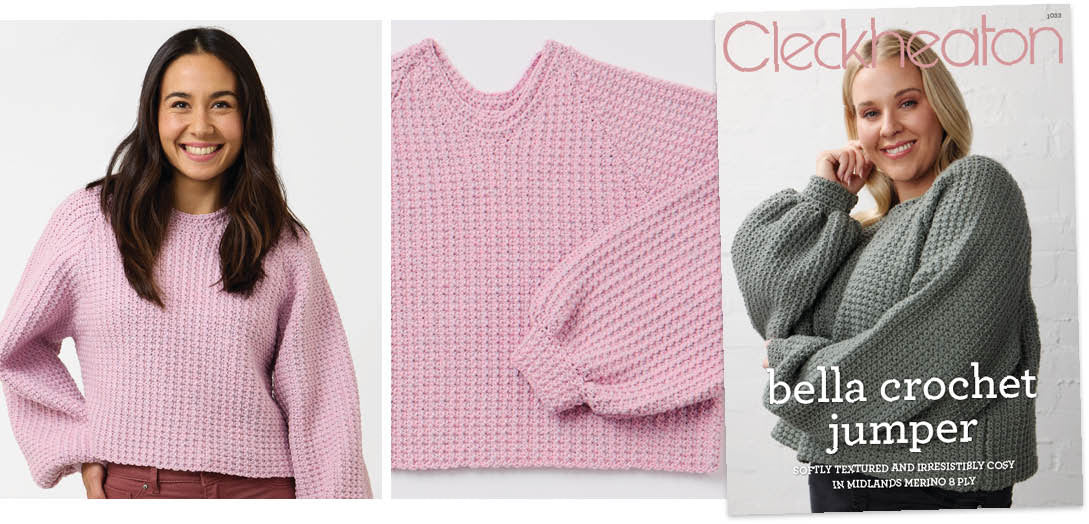 Bella Crochet Jumper - Cleckheaton 1033