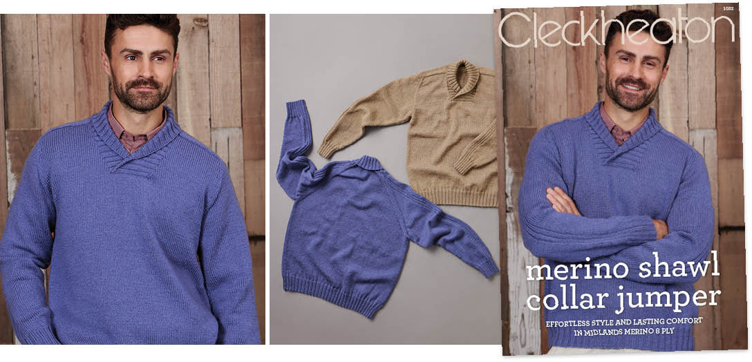 Merino Shawl Collar Jumper - Cleckheaton 1032