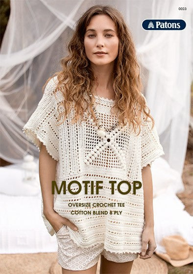 Motif Top Oversize Crochet Tee - Patons 0023