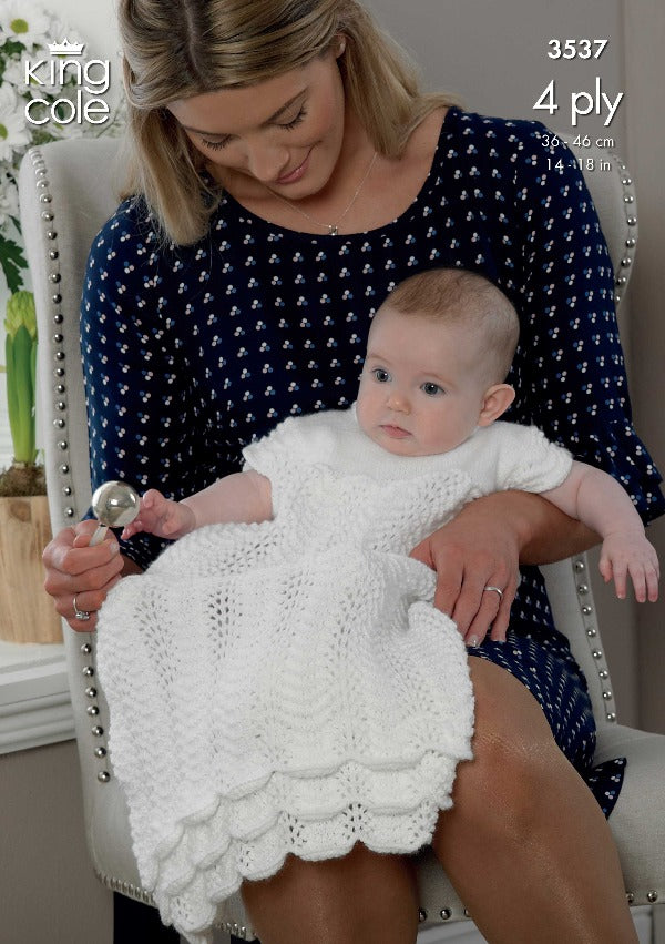 Christening Set in 4 ply - King Cole 3537