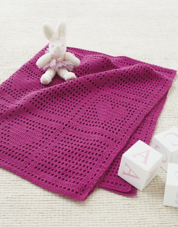 Crochet Heart Blanket in 4 ply Snuggly - Sirdar 4807