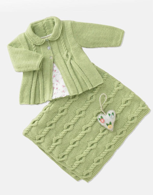 Baby Girl's Matinee Coat and Blanket - Sirdar 4941