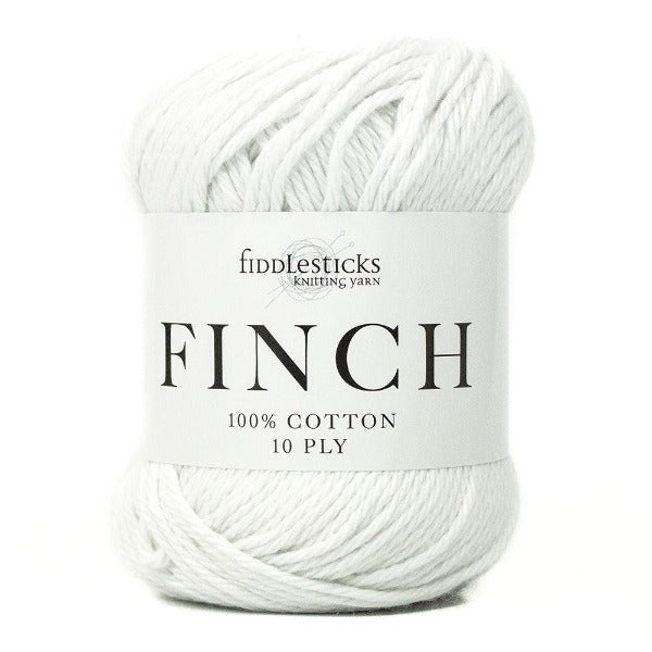 Fiddlesticks Finch Cotton 10 ply White