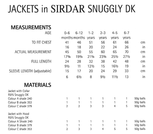 Boy's Collared & Hooded Jackets - Sirdar 1813