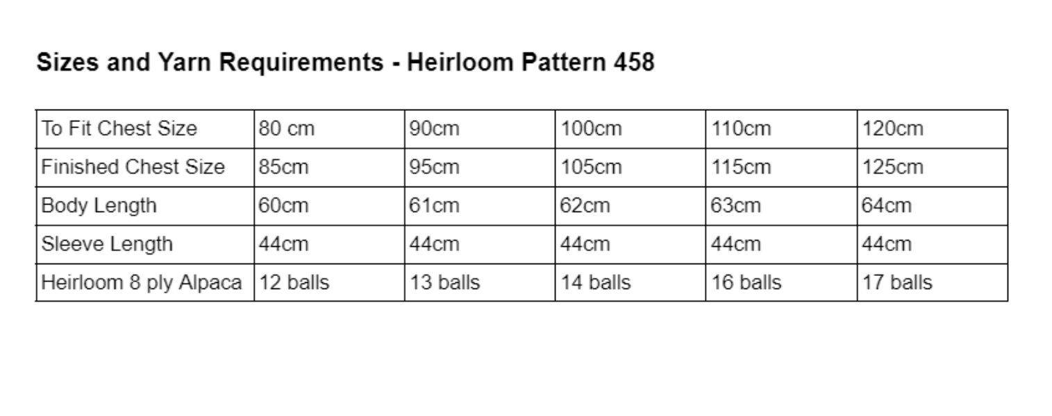 Woman's Jumper with Sleeve Pattern - Heirloom Pattern 458