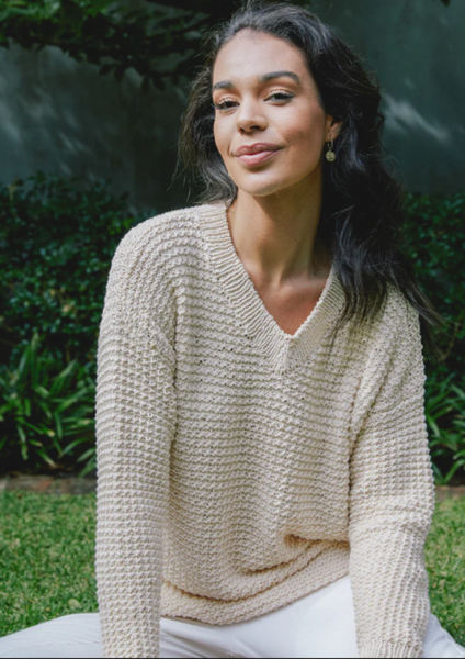 キラキラ꙳★*ﾟCashmere*Wool V/N KNIT キラキラVネックニット[品番：TRNW0001489]｜FUN（ファン