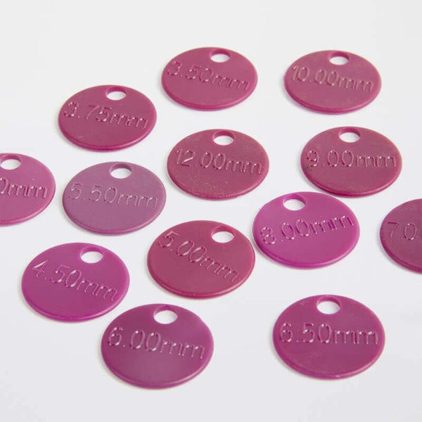 Needle Size ID Tags (set of 12 tags)
