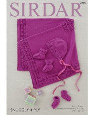 Blanket, Bonnet and Bootees - Sirdar 4739