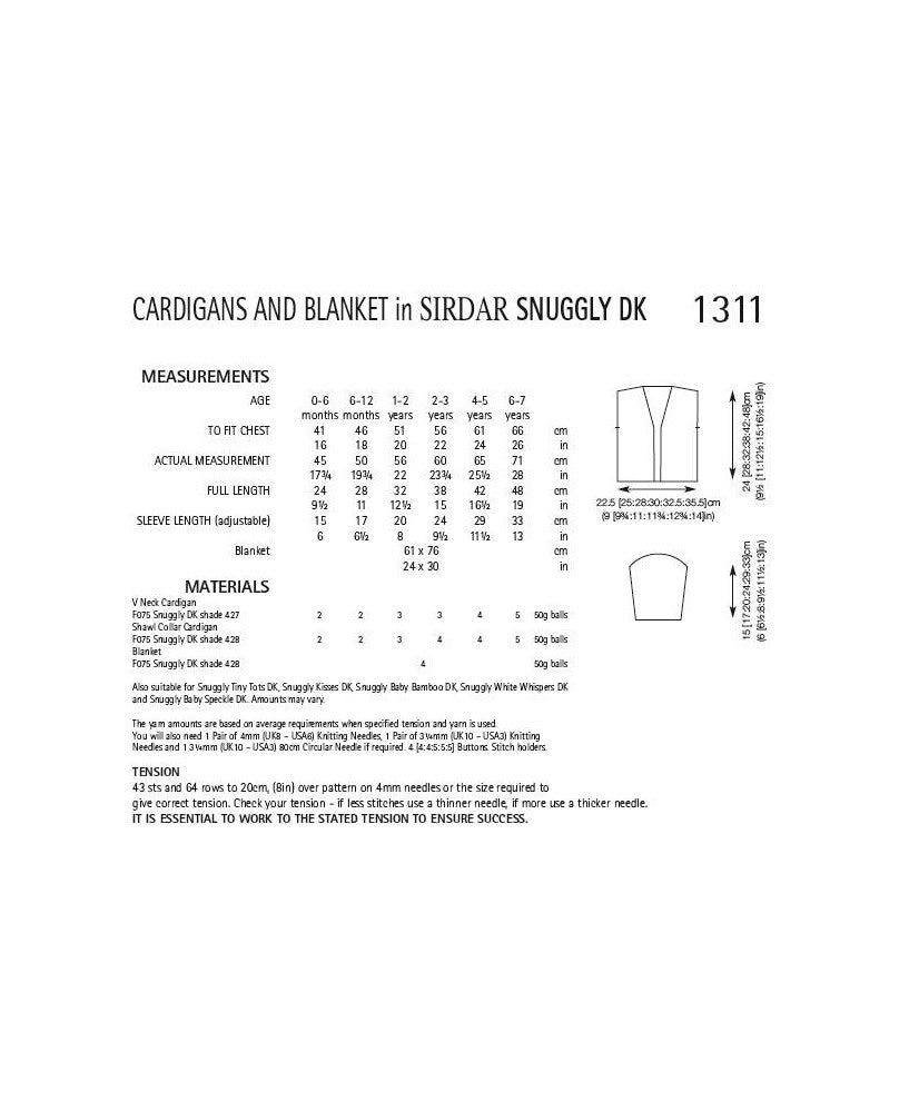 Cardigans and Blanket - Sirdar 1311