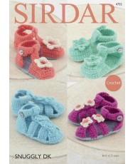 Crochet Shoes in Snuggly DK - Sirdar 4752