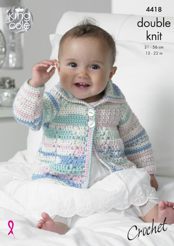 Crochet Coat & Blanket - King Cole 4418