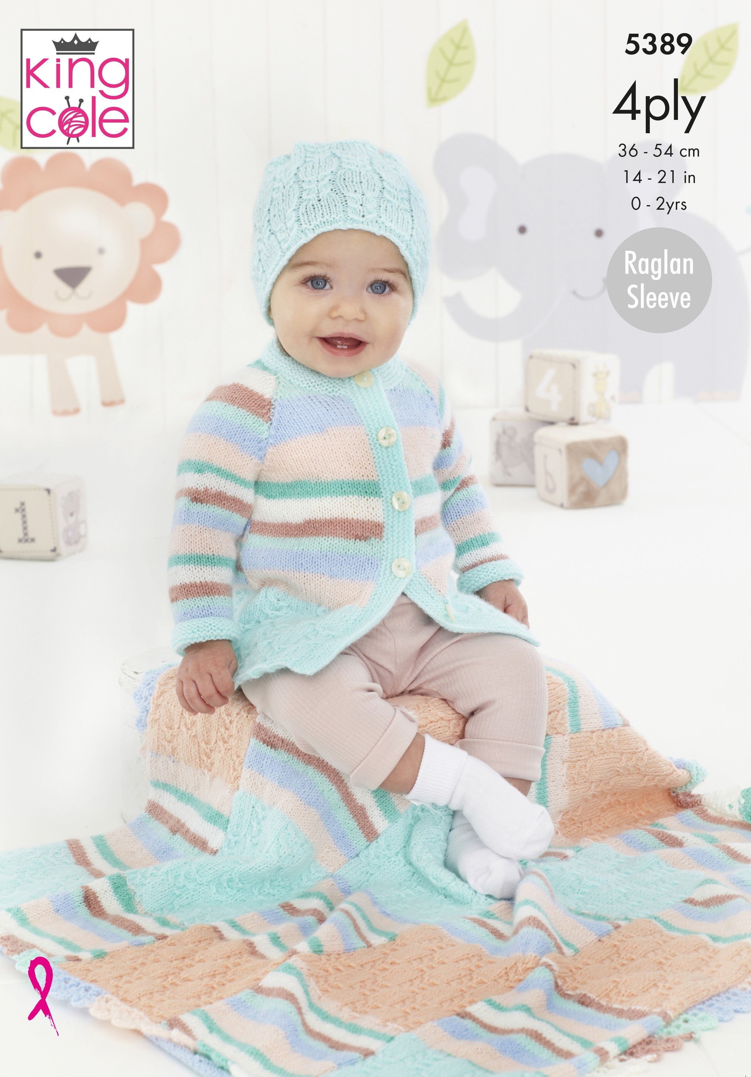 Coat, Cardigan, Hat and Blanket - King Cole 5389