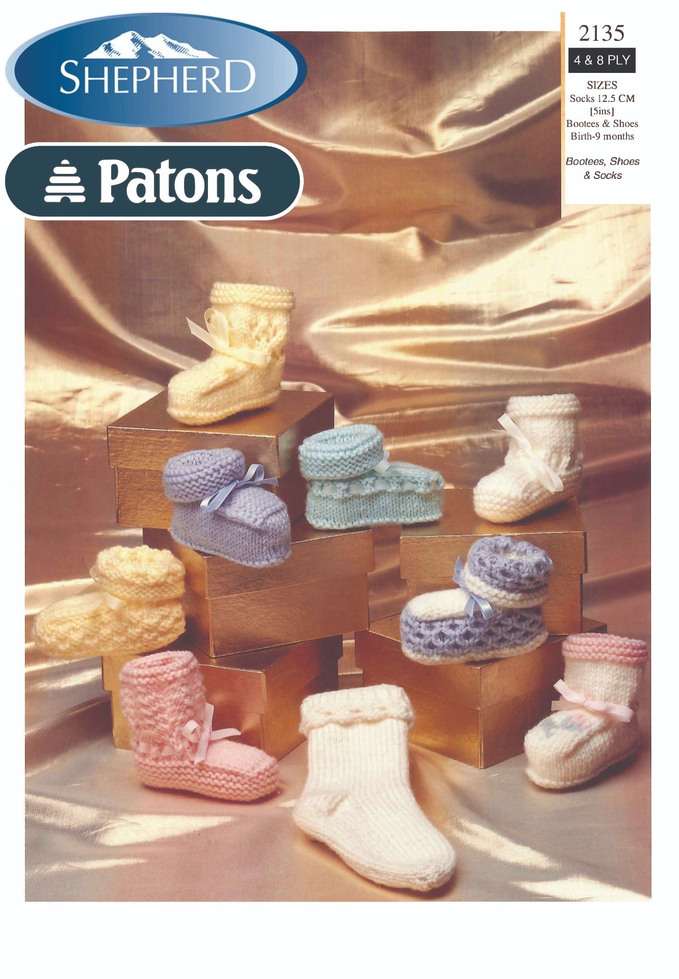 Booties, Shoes and Socks Pattern- Shepherd Patons Knitting 2135
