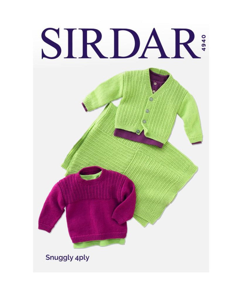 Sweater, Cardigan and Blanket - Sirdar 4940