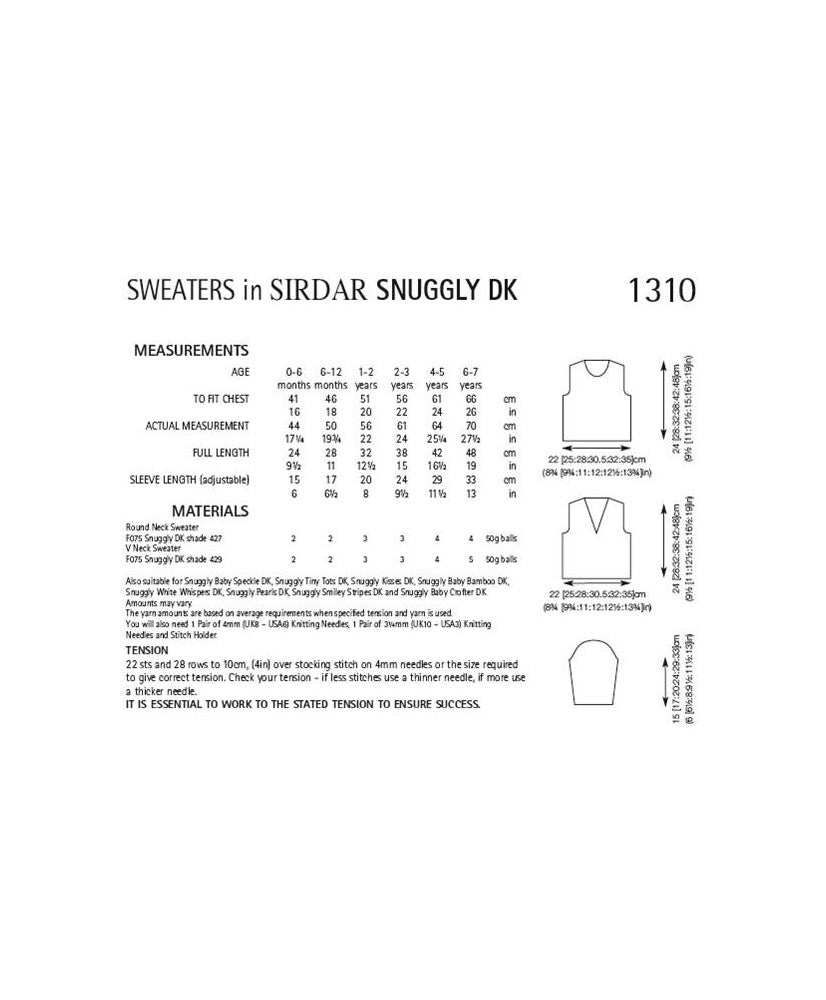 Sweaters - Sirdar 1310