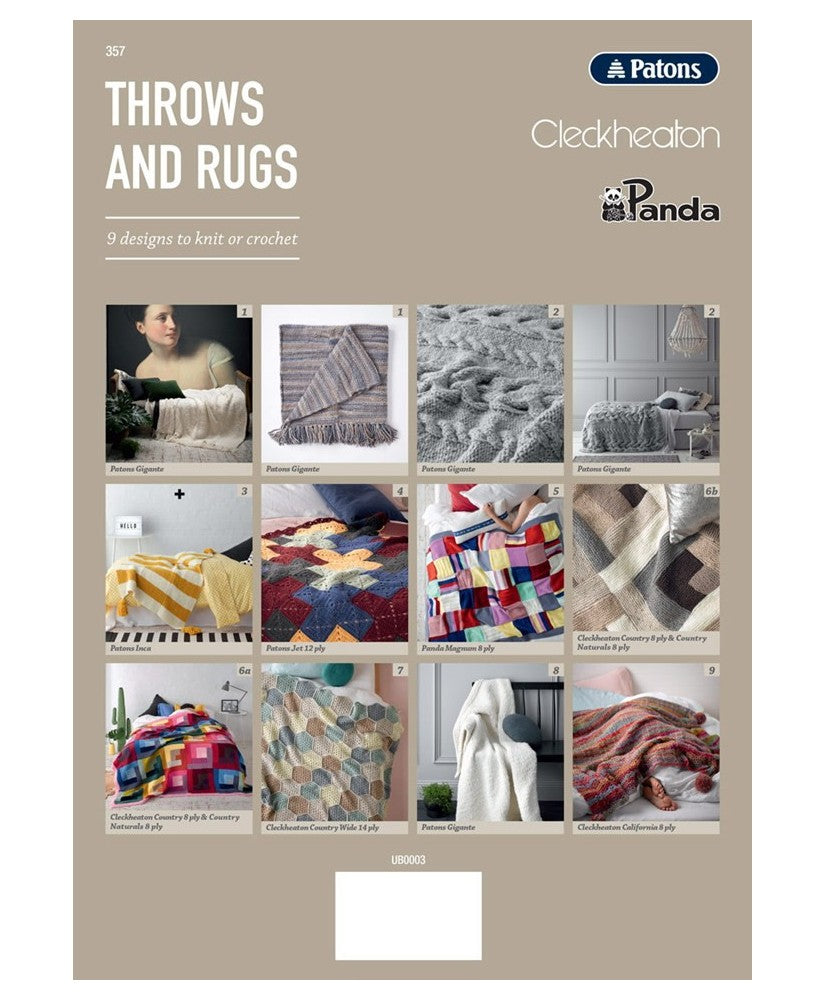 Throws and Rugs - Book 357